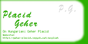 placid geher business card